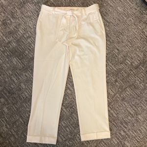 Cuffed Ivory pants from Loft